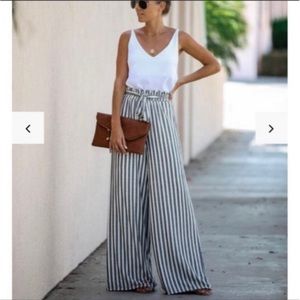 Striped Wide Leg Pants